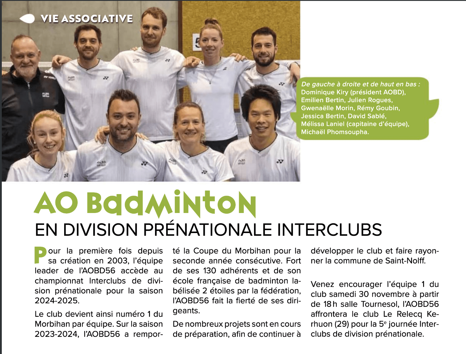 article la feuille saint nolff